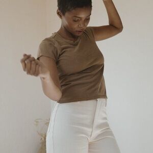 Ozma of California Original Lou Tee Coffee Small (small imperfection)